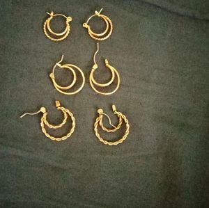 Set of 6 Hoop Earrings